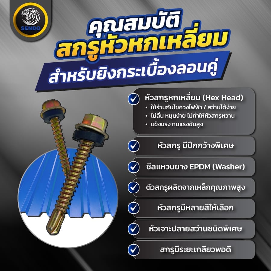 สกรูหัวหกเหลี่ยม